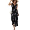 61z7qA7XpHL.jpg Goat Print Occult Eye Themes Devil Womens Casual Sleeveless Dress Maxi Long Beach Dress Sundress