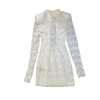 714qO1F2DFL.jpg Women's Backless Party Dress - Crisscross Lace-Up Long Sleeve Bodycon Midi Dress