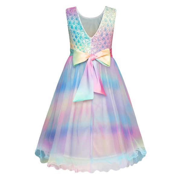717cLaxfyRL.jpg Flower Girl Dress V-Back Sequin Party Tulle Dresses Kids Birthday Formal Wedding Pageant Princess Dress 5-12