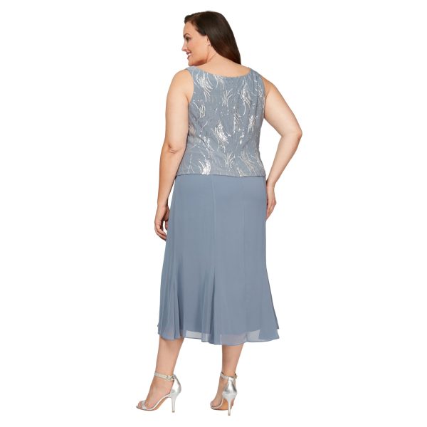 71DH4-YHzDL.jpg Women's Tea Length Mother of The Bride Jacket Dress, Formal Events, Wedding Guest (Plus Size)