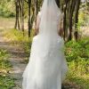 71Dt2nlOG7L.jpg Lace Train Wedding Dress for Bride Aline Applique Bride Dress Long Tulle Off Shoulder Strapless
