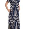 Women Summer Long Sundress Crewneck Short Sleeve Maxi Dress 2025 Casual Loose Beach Dress with Pockets