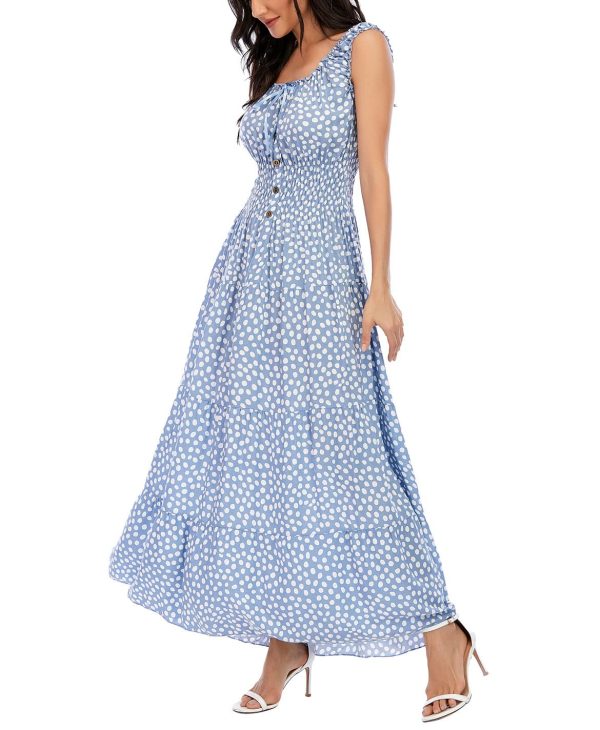 71ME2HB3JbL.jpg Women's 2025 Summer Boho Floral Print Tiered Casual Flowy Long Maxi Dress