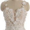 71UzBsxXpBL.jpg Lace Train Wedding Dress for Bride Aline Applique Bride Dress Long Tulle Off Shoulder Strapless