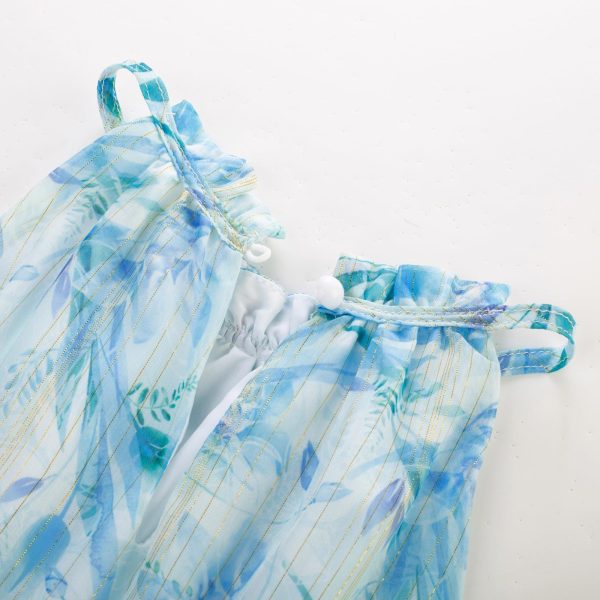Girls Summer Floral Dress Sleeveless Maxi Flowy Hawiian Beach Party Dress 5-14 Years