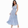 71gEjtXeTKL.jpg Women's 2025 Summer Boho Floral Print Tiered Casual Flowy Long Maxi Dress