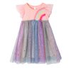 71nHFNCb1wL.jpg Girl Easter Dresses Short Ruffle Sleeve Cotton Tulle Tutu Birthday Party Dresses
