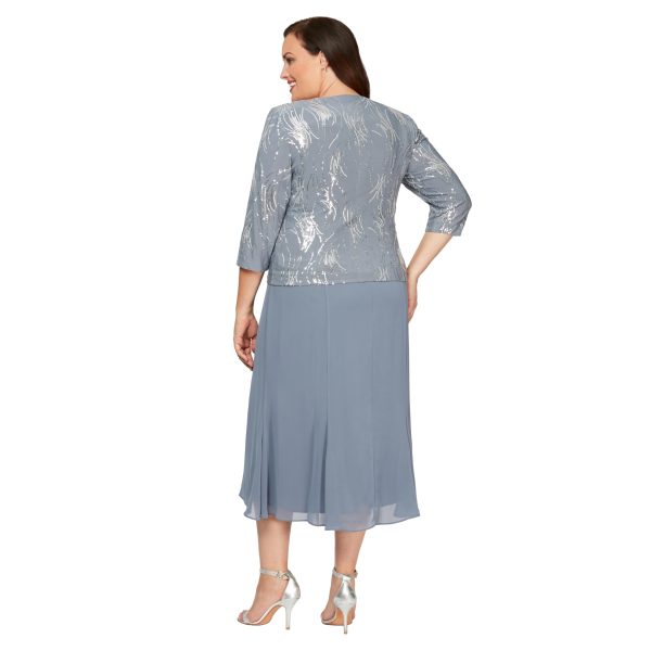 71qw8RC1bzL.jpg Women's Tea Length Mother of The Bride Jacket Dress, Formal Events, Wedding Guest (Plus Size)
