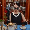 6 Pieces 1920s Accessories for Women Halloween Costume Set Pearl Dangle Pendant Necklace Earrings