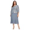 71sJqI0wlL.jpg Women's Tea Length Mother of The Bride Jacket Dress, Formal Events, Wedding Guest (Plus Size)