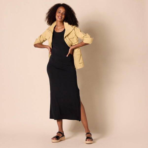 Women's Jersey Standard-Fit Short-Sleeve Crewneck Side Slit Maxi Dress (Previously Daily Ritual)