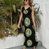 81-a609GpaL.jpg Calm Meditating Puppy Dog Yoga Mandala Womens Casual Sleeveless Dress Maxi Long Beach Dress Sundress