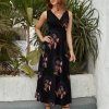 Black Women US Flag Melanin Afro 4th of July African American Womens Casual Sleeveless Dress Maxi Long Beach Dress Sundress
