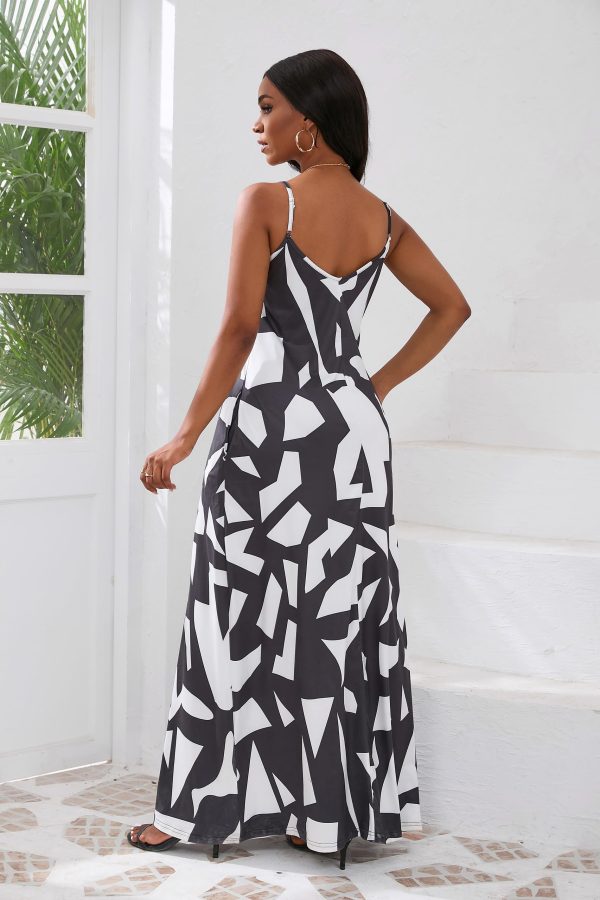 Womens Casual Fashion Sleeveless Plus Size Loose Long Sexy Maxi Dress with Pockets