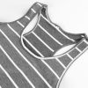 Women Sleeveless Scoop Neck Striped Maxi Sundresses Loose Racerback Long Dress