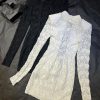 81DfXTiWvL.jpg Women's Backless Party Dress - Crisscross Lace-Up Long Sleeve Bodycon Midi Dress