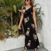 Poker Pug Lover Cute Dog Playing Cards Womens Casual Sleeveless Dress Maxi Long Beach Dress Sundress