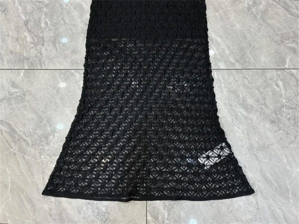 81T80lmrIuL.jpg Women's Sheer Jacquard Trumpet Dress - Hollow Out Short Sleeve Suspender Mermaid Gown