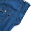 Girls' Belted Denim Dress – Durable Collar Button Up Jean Dress for Girls (Sizes: 7-16)