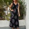 81a37XldKJL.jpg Goat Print Occult Eye Themes Devil Womens Casual Sleeveless Dress Maxi Long Beach Dress Sundress