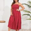 81cmu5nPjhL.jpg Women's Plus Size Summer Maxi Dress Sleeveless Spaghetti Strap Smocked Casual Boho Tiered Long Beach Sun Dresses
