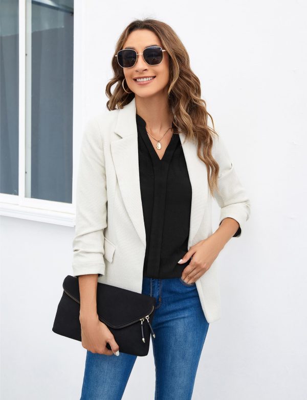 Women's Dressy Casual Blouses Business Long Sleeve Shirts V Neck Work Tops Fall Fashion 2025