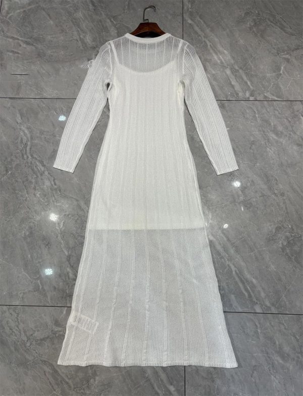 81fH1xxuZL.jpg Women's Silk Knit O-Neck Dress - Slim Fit Spaghetti Strap Lining Maxi Evening Dress