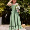 81fzHlVpw0L.jpg Girls Summer Dress Boho Beach Casual Smocked Maxi Dresses 6-13 Years