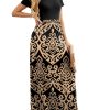 81nLhqp3dRL.jpg Women Summer Crew Neck Casual Short Sleeve Solid Floral Print Long Maxi Dress with Pockets