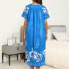 Women's House Dress with Pockets Long Nightgowns for Women House Dress Pleated Front Moo Moos for Women S-XXXL