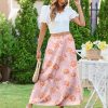Women's Midi Summer 2025 Boho Elastic High Waist A-Line Flowy Swing Asymmetric Tiered Skirt Dress with Pockets
