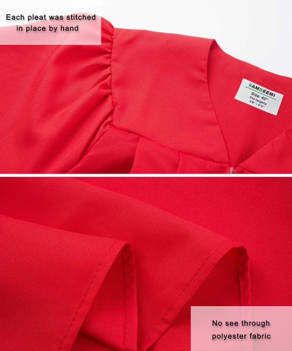 A1kkR5c0FHL.jpg Unisex Adult Matte Graduation Gown Only, for High School, Bachelor, Choir Robes, Pulpit Robe, Pastor and Halloween